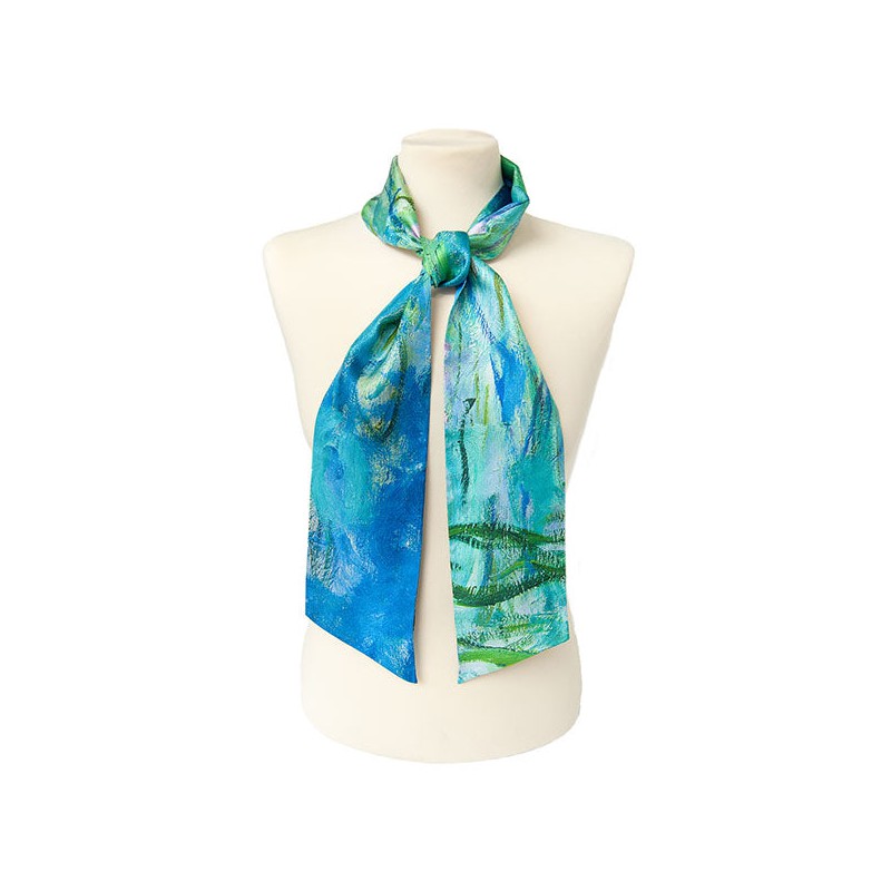 Scarves Fox and Chave Monet Water Lilies Skinny Silk Scarf £27.00