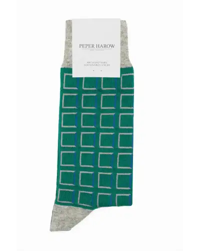 Men PEPER HAROW Cube Mens Socks - Teal £14.00