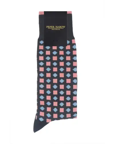 Men PEPER HAROW Diamonds Mens Socks - Grey-PH-7923496419502 £16.00