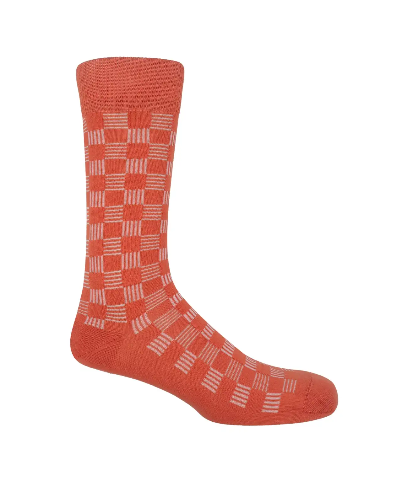 Men PEPER HAROW Battenberg Mens Socks - Salmon £16.00