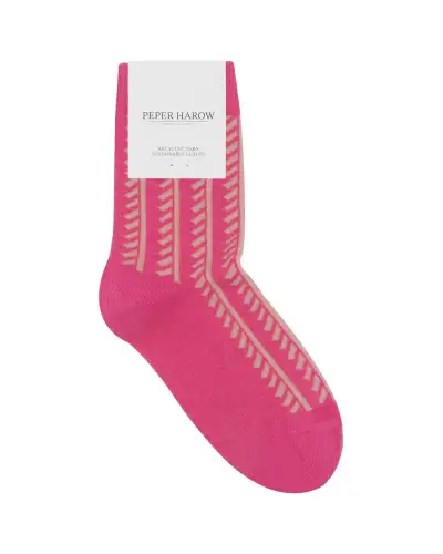 Women PEPER HAROW Vector Stripe Womens Socks - Pink £13.00
