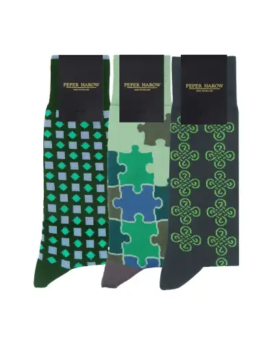 Men PEPER HAROW MenS Socks Bundle - Green £44.00