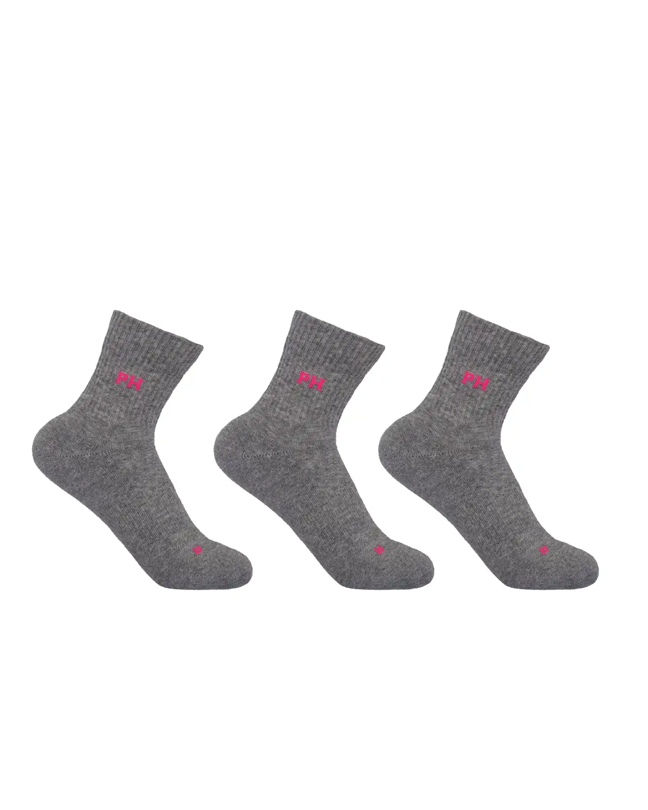 Women PEPER HAROW 3 Pack Essential Quarter Womens Sport Socks - Grey £24.00
