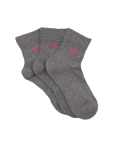 Women PEPER HAROW 3 Pack Essential Quarter Womens Sport Socks - Grey £24.00