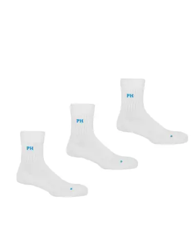 Men PEPER HAROW 3 Pack Essential Quarter Mens Sport Socks - White £27.00