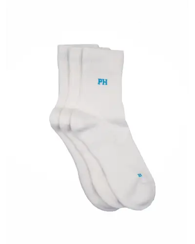 Men PEPER HAROW 3 Pack Essential Quarter Mens Sport Socks - White £27.00