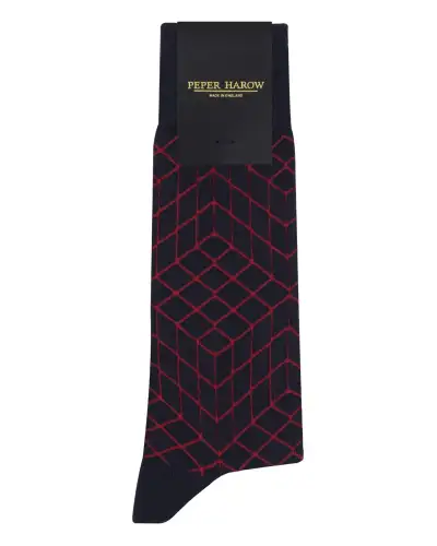 Men PEPER HAROW Puzzle Mens Socks - Black £16.00