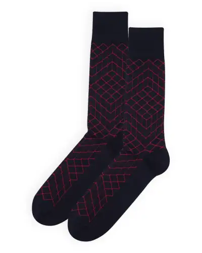 Men PEPER HAROW Puzzle Mens Socks - Black £16.00