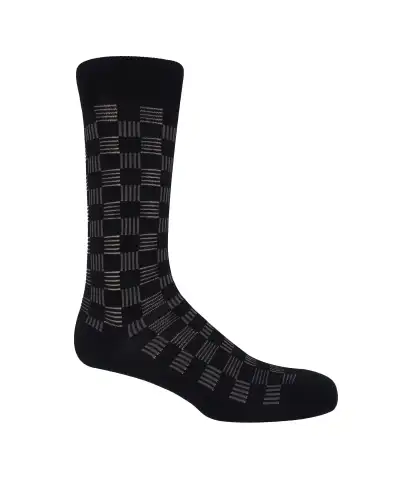 Men PEPER HAROW Battenberg Mens Socks - Black £16.00