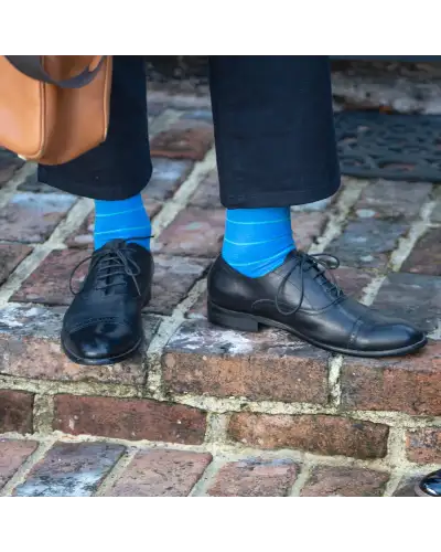 Men PEPER HAROW Thin Stripe Mens Socks - Blue £16.00