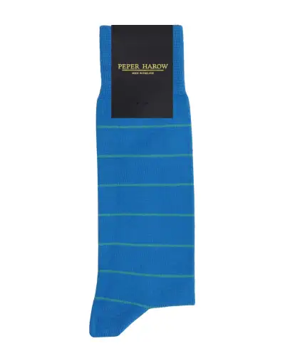 Men PEPER HAROW Thin Stripe Mens Socks - Blue £16.00