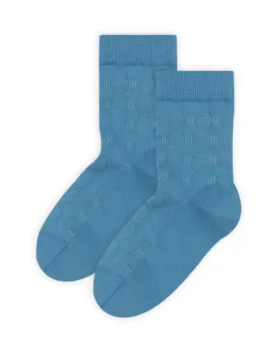 Women PEPER HAROW Battenberg Womens Socks - Blue £15.00