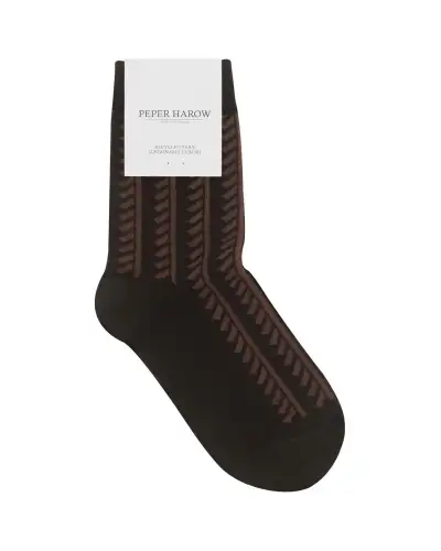 Women PEPER HAROW Vector Stripe Womens Socks - Black £13.00