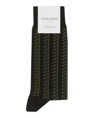 Men PEPER HAROW Vector Stripe Mens Socks - Black £14.00