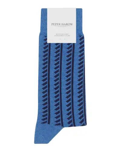 Men PEPER HAROW Vector Stripe Mens Socks - Blue £14.00