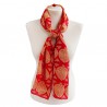 Scarves Fox and Chave Red and Gold Islamic Crepe De Chine Scarf £45.00