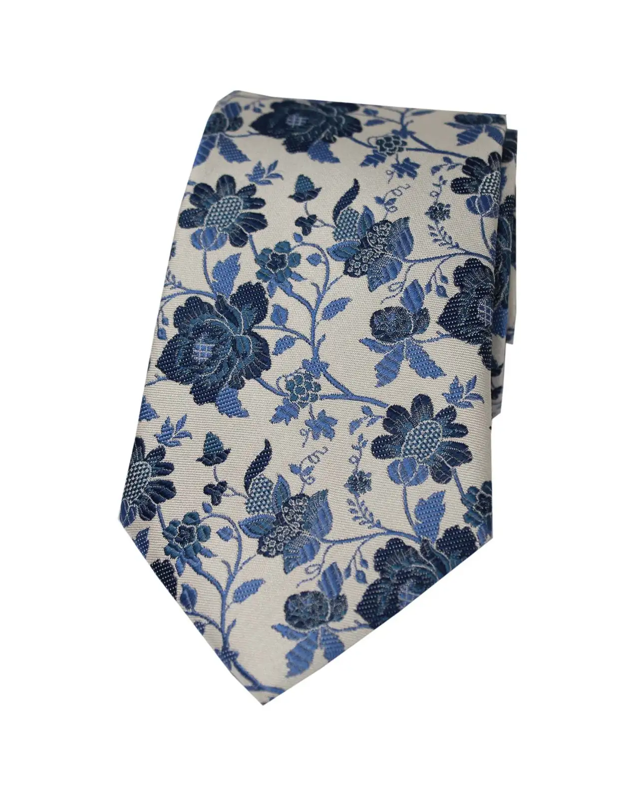 Silk Ties Soprano Ties Soprano Silver Floral Luxury Silk Tie £24.00