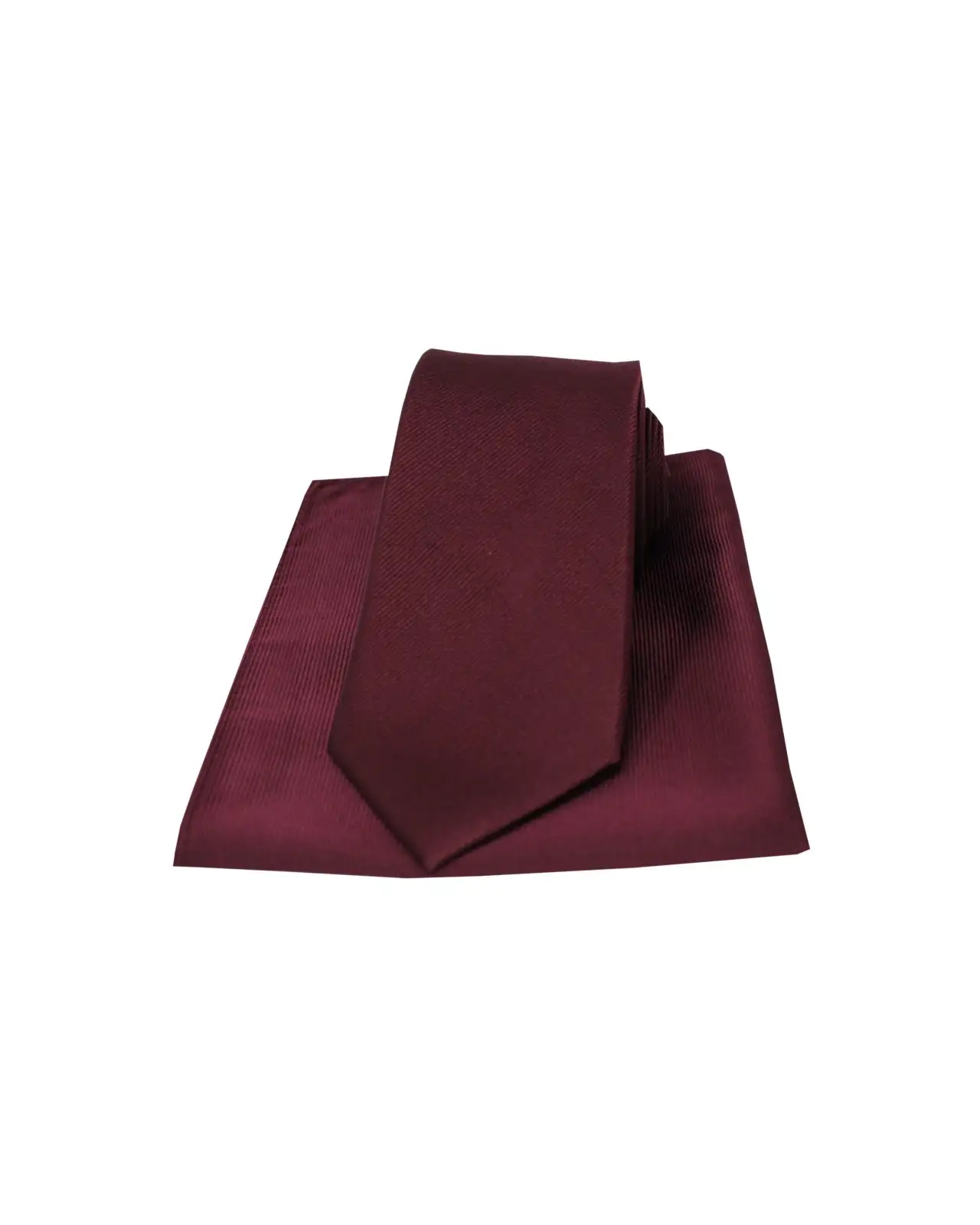 Pocket Square Soprano Ties Soprano Wine Twill Plain Silk Tie And Pocket Square £34.00