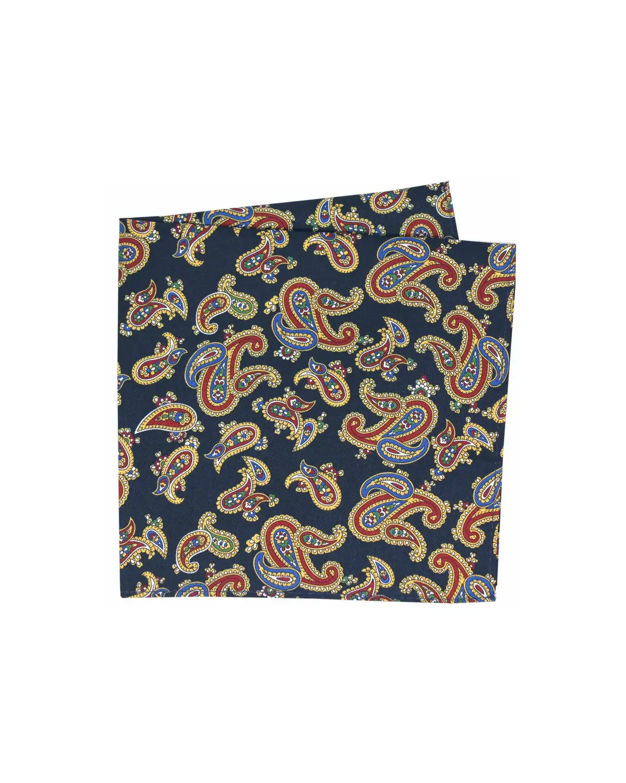 Pocket Square Soprano Ties Soprano Navy Large Paisley Silk Pocket Square-ST-HANKPS9207LARGENAVYPAISLEY £15.00