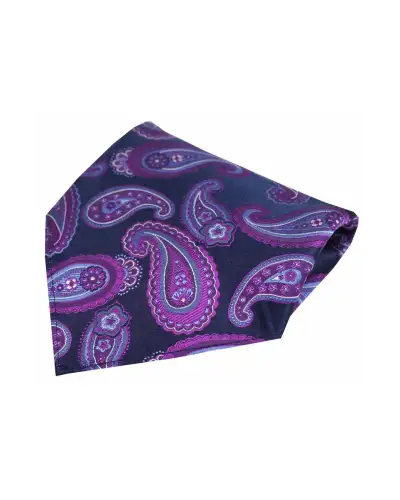 Pocket Square Soprano Ties Soprano Large Edwardian Paisley On Purple Ground Silk Pocket Square £9.00