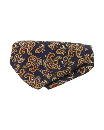 Paisley Cravats Soprano Ties Soprano Silk Twill Large Navy Paisley Cravat £31.00