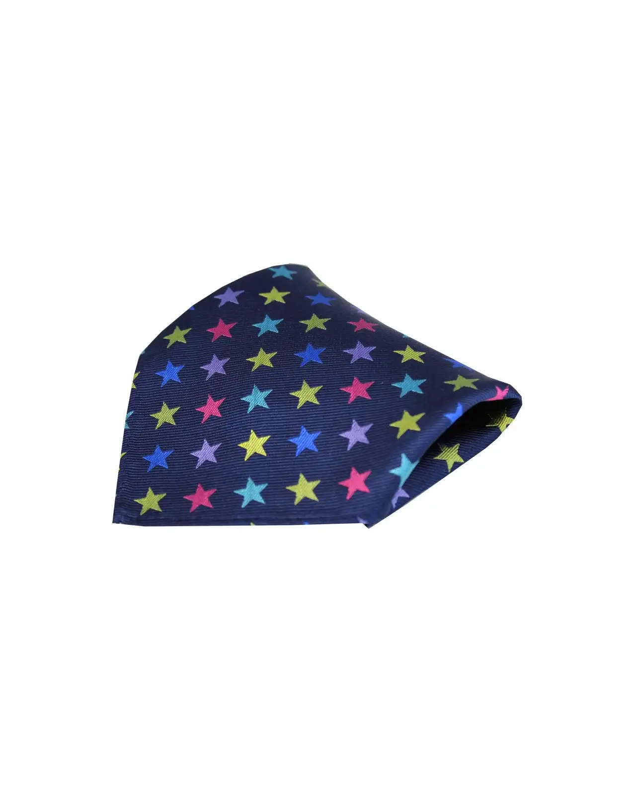 Pocket Square Soprano Ties Posh and Dandy Multicoloured Stars On Navy Silk Pocket Square £9.00