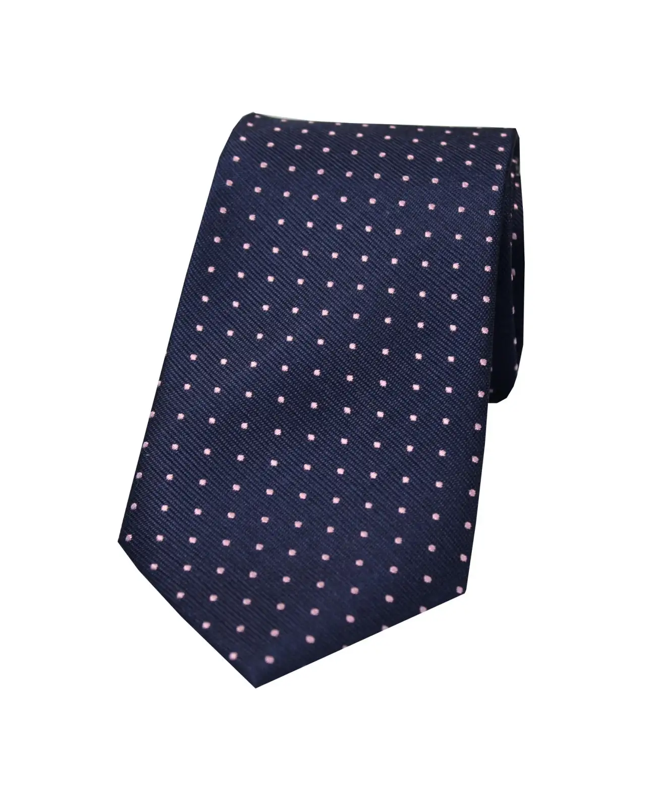 Silk Ties Soprano Ties Soprano Navy With Pink Pin Dots Silk Tie £24.00