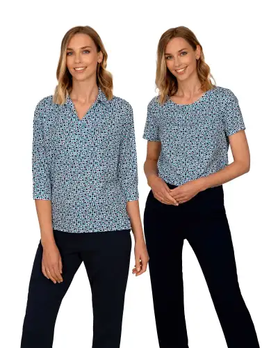 Tops Vortex Designs Izzy Jade 3 4 Sleeve With Collar-VD-9340859810113 £25.00