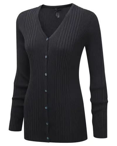 Knitwear Vortex Designs Kristin Navy V-Neck Cardigan Long Sleeve £43.00
