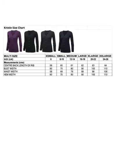 Knitwear Vortex Designs Kristin Navy V-Neck Cardigan Long Sleeve £43.00