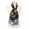 Scarves Fox and Chave Chinese Embroidery Crepe De Chine Scarf £45.00