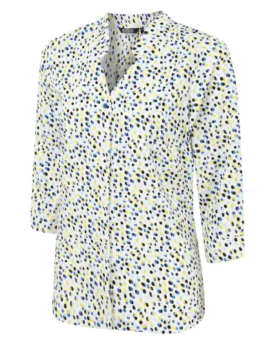 Blouses Vortex Designs April Yellow Blue 3 4 Sleeve £28.00