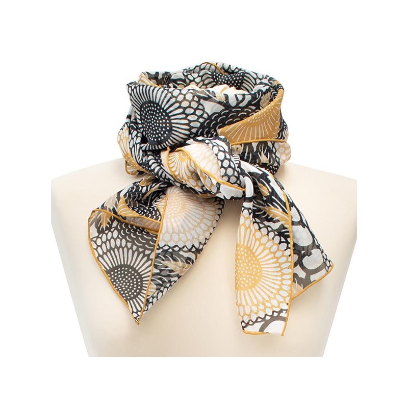 Scarves Fox and Chave Japanese Chrysanthemum Chiffon Scarf £52.00