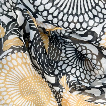 Scarves Fox and Chave Japanese Chrysanthemum Chiffon Scarf £52.00