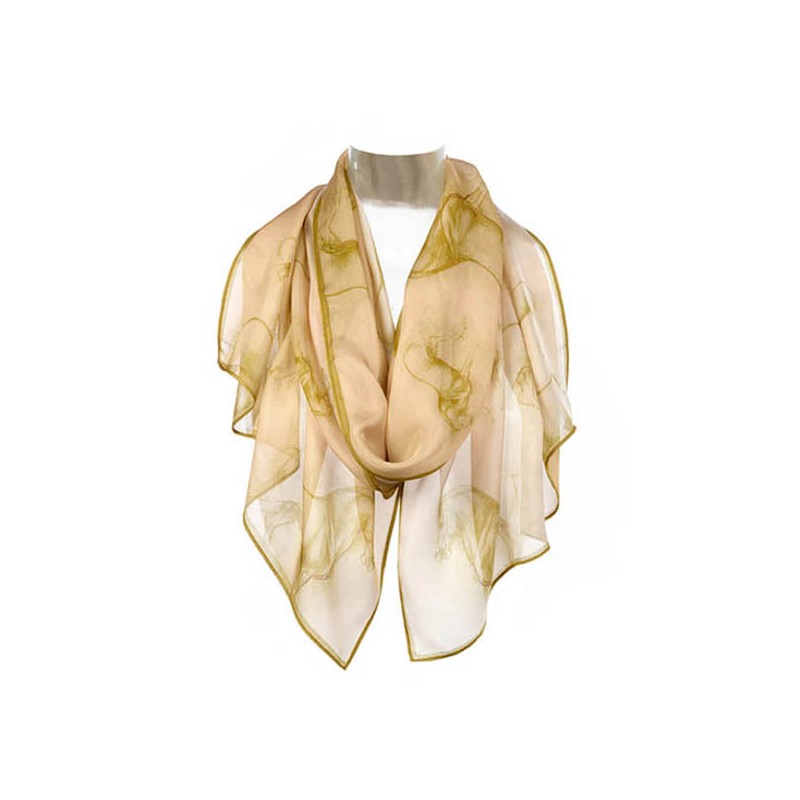 Scarves Fox and Chave Da Vinci Horse Chiffon Scarf £52.00