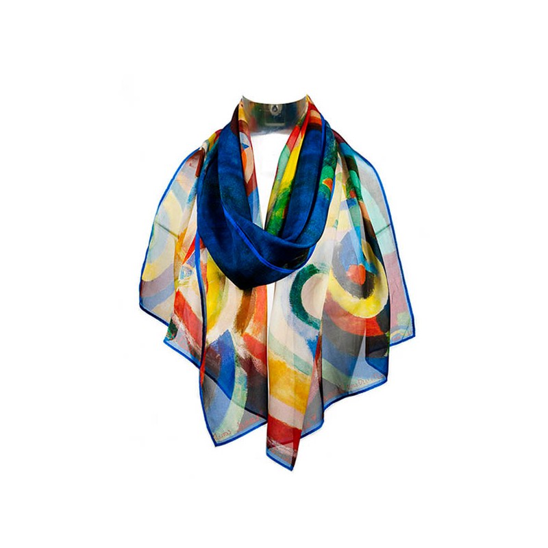 Scarves Fox and Chave Delaunay Bleriot Chiffon Scarf £52.00