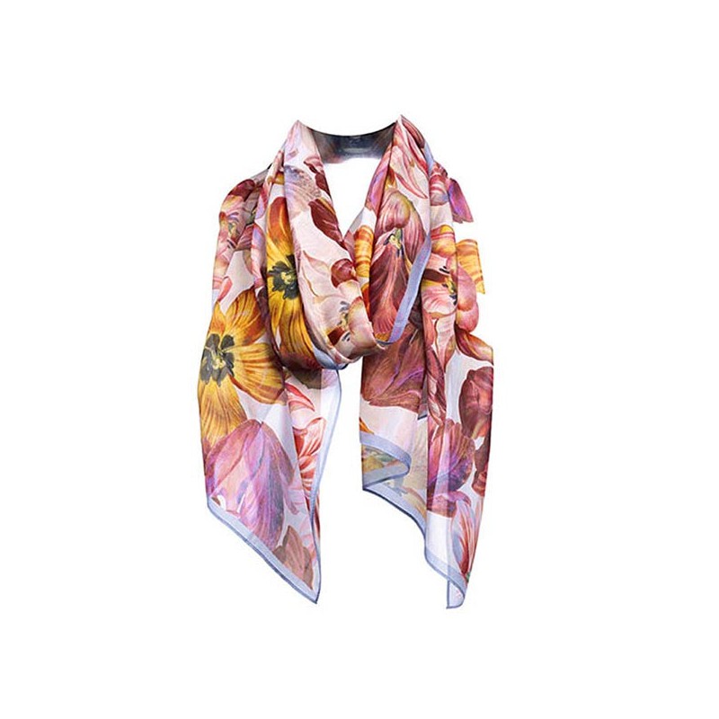 Scarves Fox and Chave Dutch Tulips Chiffon Scarf £52.00