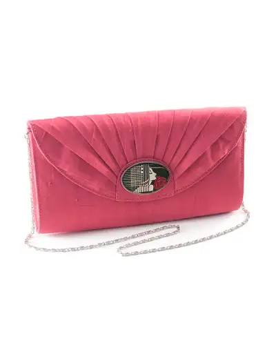 Bags Fox and Chave Pink Silk Cameo Clutch Bag £67.00