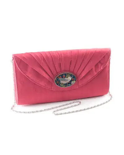 Bags Fox and Chave Pink Silk Cameo Clutch Bag £67.00