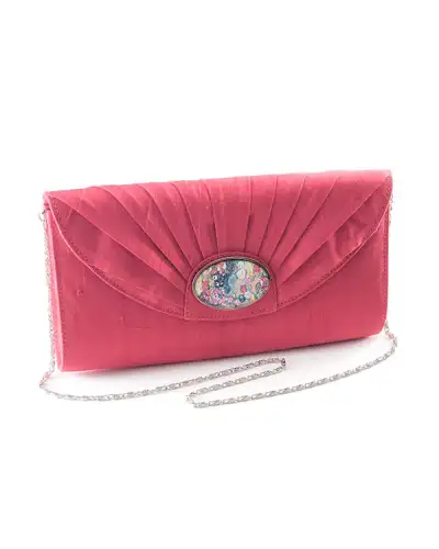 Bags Fox and Chave Pink Silk Cameo Clutch Bag £67.00