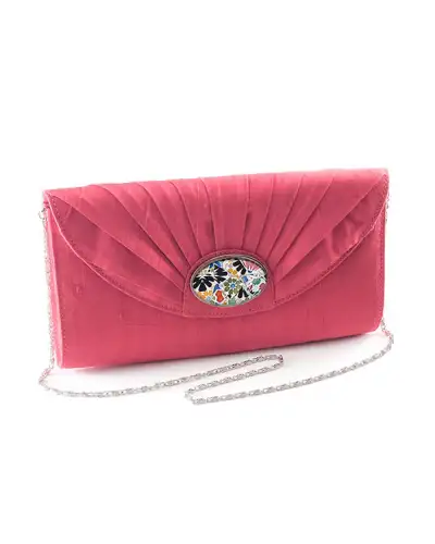 Bags Fox and Chave Pink Silk Cameo Clutch Bag £67.00
