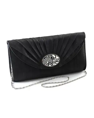 Bags Fox and Chave Black Silk Cameo Clutch Bag £67.00