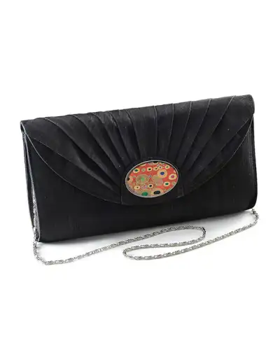Bags Fox and Chave Black Silk Cameo Clutch Bag £67.00