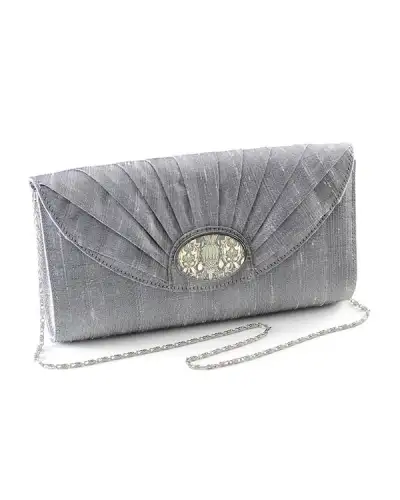 Bags Fox and Chave Silver Silk Cameo Clutch Bag £67.00