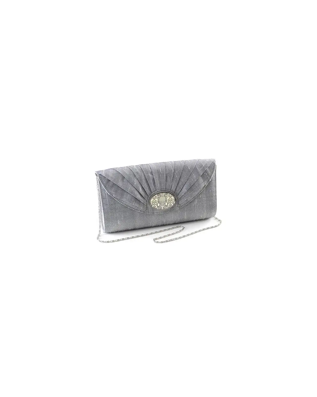 Bags Fox and Chave Silver Silk Cameo Clutch Bag £67.00