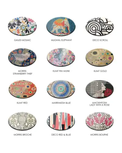 Bags Fox and Chave Turquoise Silk Cameo Clutch Bag £67.00