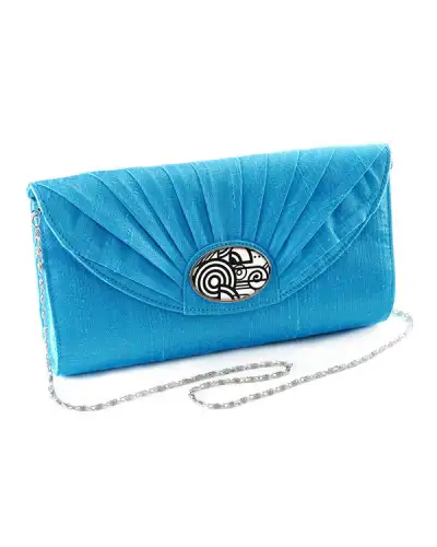 Bags Fox and Chave Turquoise Silk Cameo Clutch Bag £67.00