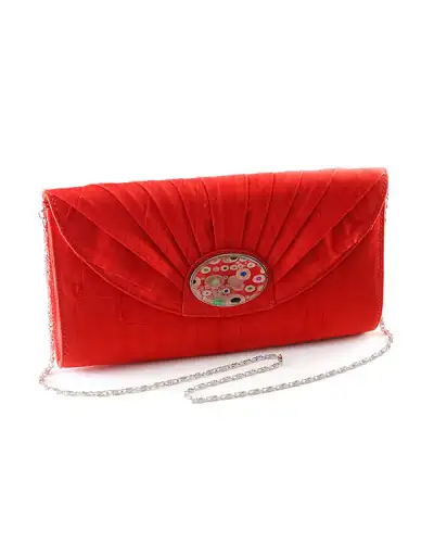 Bags Fox and Chave Red Silk Cameo Clutch Bag £67.00