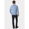 Jumpers Brook Taverner Sussex Sky Blue Cotton Merino Zip Neck Jumper £54.00