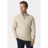 Jumpers Brook Taverner Sussex Stone Cotton Merino Zip Neck Jumper £54.00